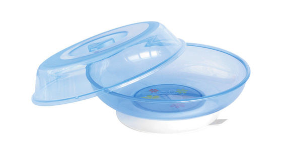 BPA मुक्त कवर और सक्शन पैड प्लास्टिक बेबी प्लेट के साथ