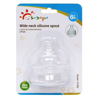 खाद्य ग्रेड फास्ट फ्लो वाइड नेक रबर बेबी सिलिकॉन निप्पल