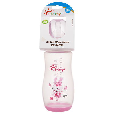 110 ℃ ~ 120 ℃ पीपी आर्क 12oz 330 मिलीलीटर बेबी निपल बोतल