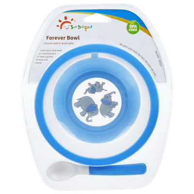 Phthalates फ्री 110-150 ℃ फॉरएवर बेबी फीडिंग बाउल एंड स्पून