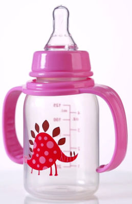 मानक 4 ऑउंस 125 मिली पॉलीप्रोपाइलीन बेबी बोतलें दो हैंडल