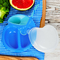 नीली आसान पकड़ बेबी फीडिंग कटोरे और चम्मच BPA मुक्त
