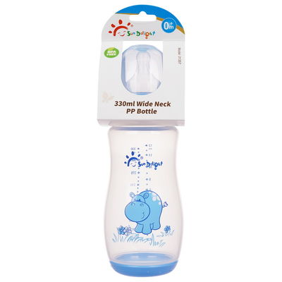 110 ℃ ~ 120 ℃ पीपी आर्क 12oz 330 मिलीलीटर बेबी निपल बोतल